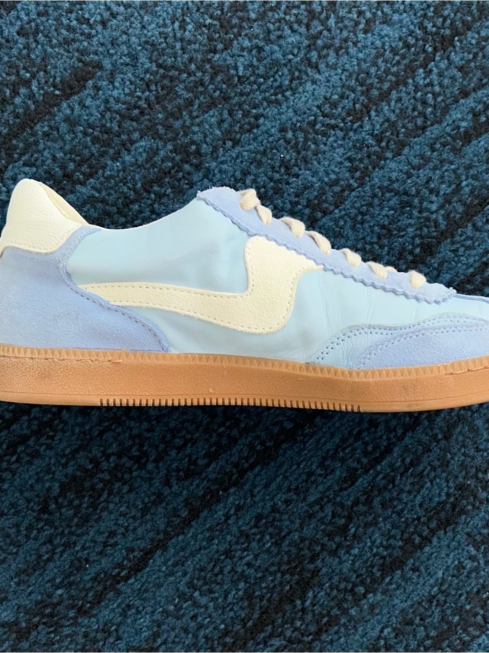 Dolce Vita Sneakers Light Blue and Cream Sneakers with Gum Sole